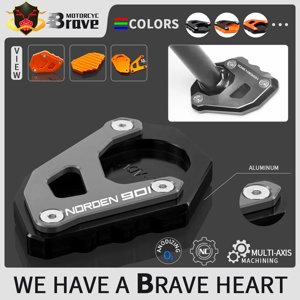 Motocykel CNC Kickstand Foot Side Stand Extension podložka podložky pre Norden901 Norden 901 2021 2022 2023 Norden901