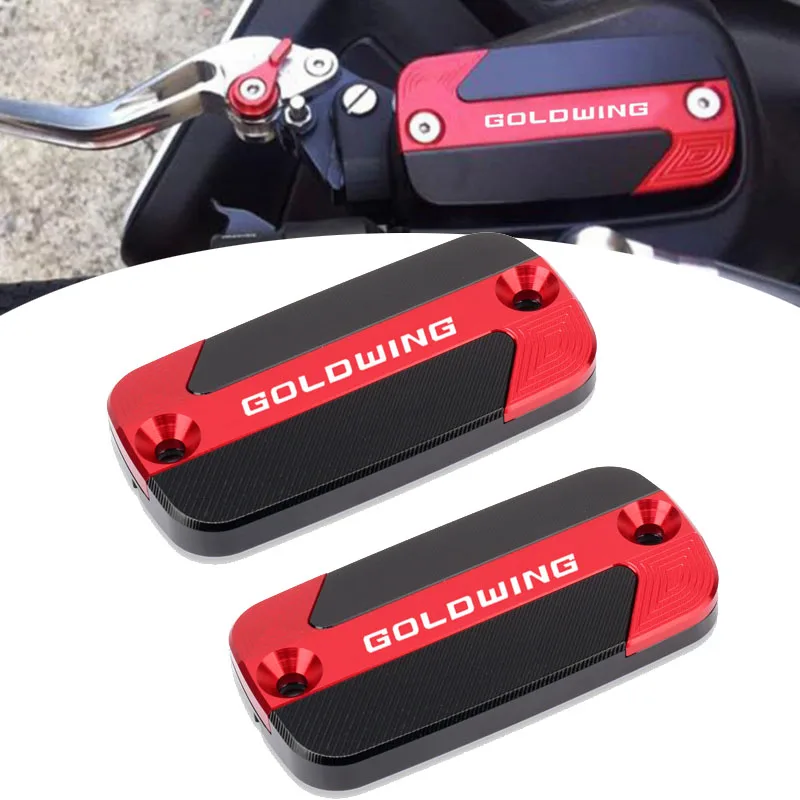 Motocykel CNC prednej brzdovej kvapaliny Priehrada Olej Oil Cap Cap Cover Cover pre Honda Goldwing GL1800 GL1500 GL 1800 VTX 10-18
