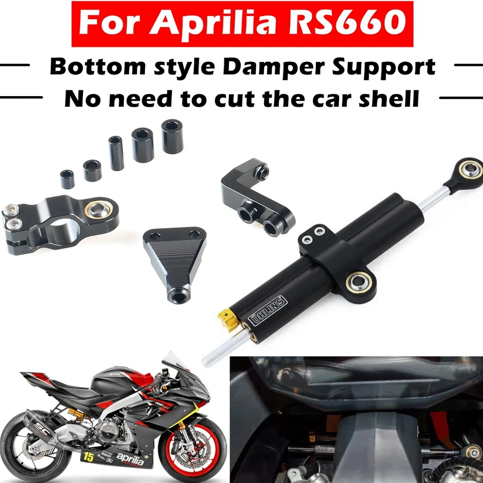 Motocykel CNC stabilizátorový tlmič kompletný montážny držiak na riadenie pre apríl RS660/Tuono 660 2021-2022-2023