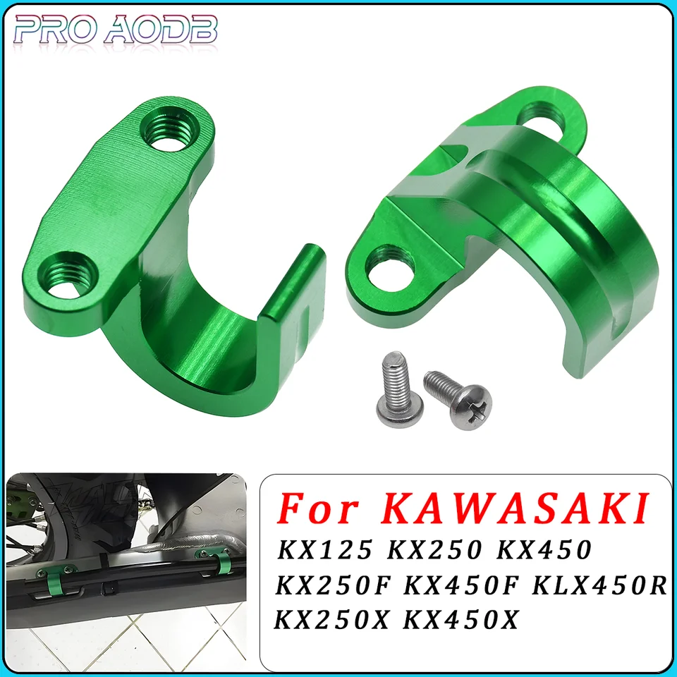 Motocykel CNC zadná brzdová čiara držiaka hadica hadica pre Kawasaki KX125 KX250 KX450 KX250F KX450F KX250X KX450X KLX450R 1994-2023