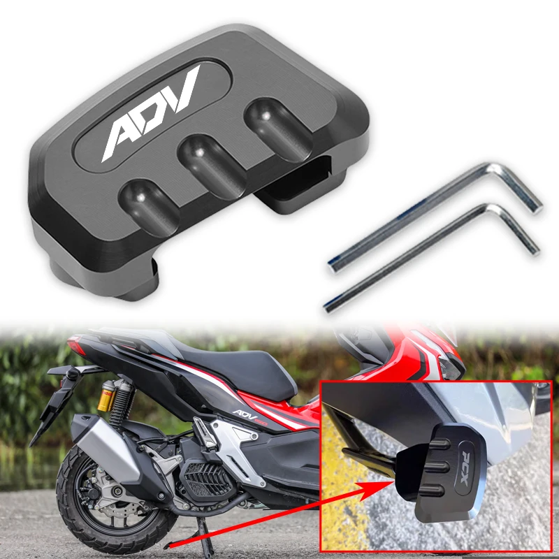 Motocykel Foot Stock Egrerger Plate Adv 150 160 350 FootRest Kickstand Extension Pad Fit Fit for Honda Adv150 Adv160 Adv350