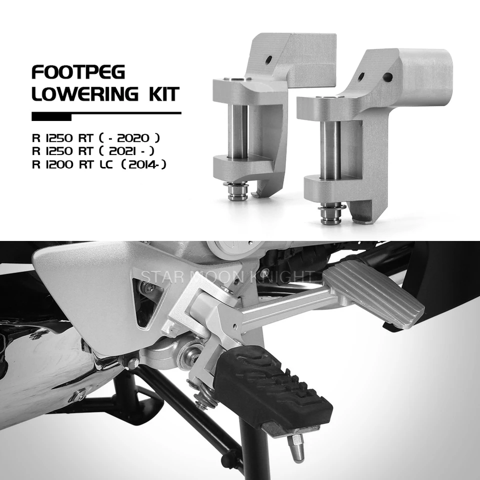 Motocykel Footrest Footrest Rider Rider Foot Pegs Footpeg Nating Sit Sit pre BMW R1250RT R1200RT LC 2014-2022 R 1250 RT