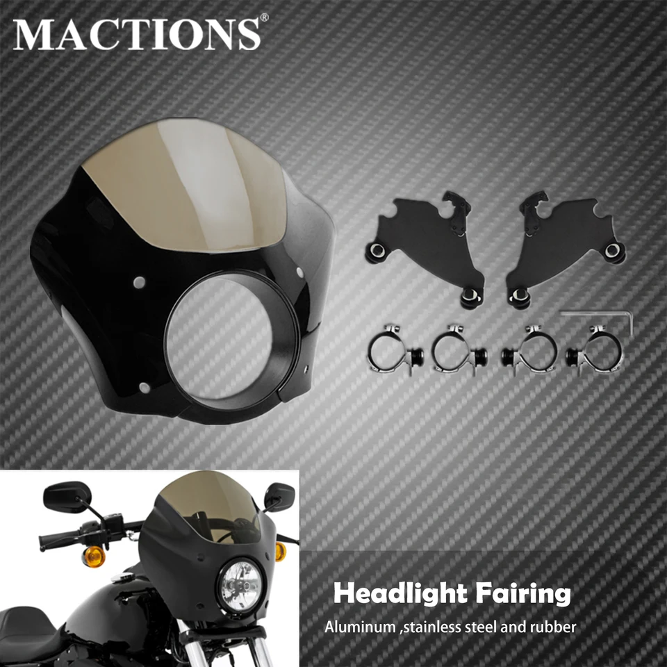 Motocykel GAUNTLET svetlometový kapotáž s spúšťom 39 mm-49 mm zámok pre Harley Sportster XL 883 1200 Nightster Roadster Custom