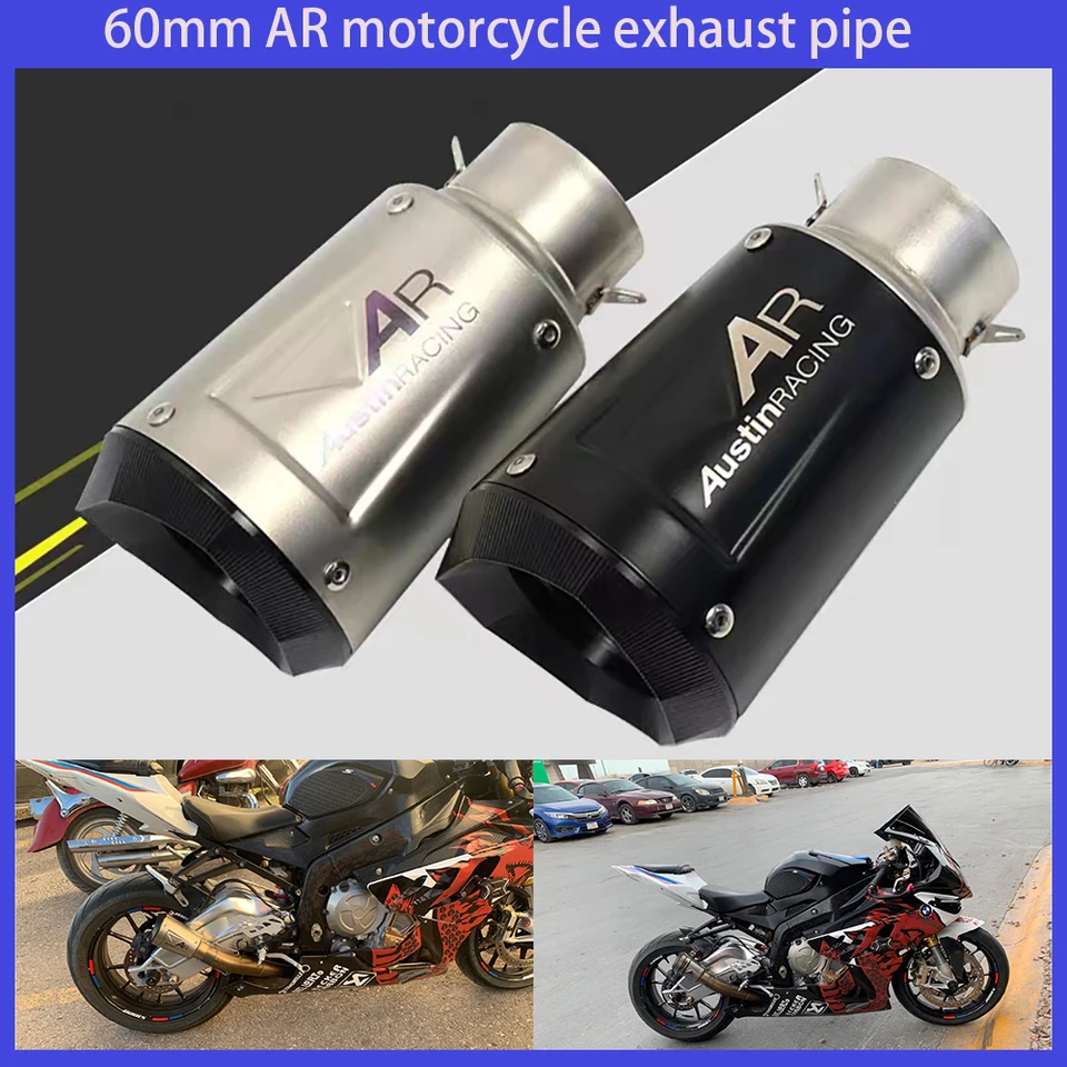 Motocykel GP Race Tail Výfukové potrubie pre R1 R6 CBR650/1000R GSXR1000 S1000RR Escape Tuffler DB 60 mm Universal