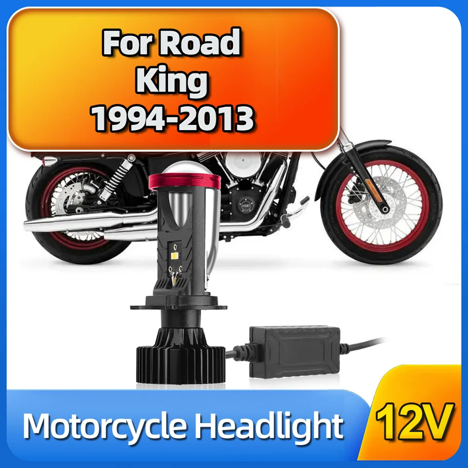 Motocykel H4 LED svetlomety Mini šošovky projektor Canbus Bulb pre Har-Ley Road King 1994-2013 Classic 1998-2013 Custom 2004-2007