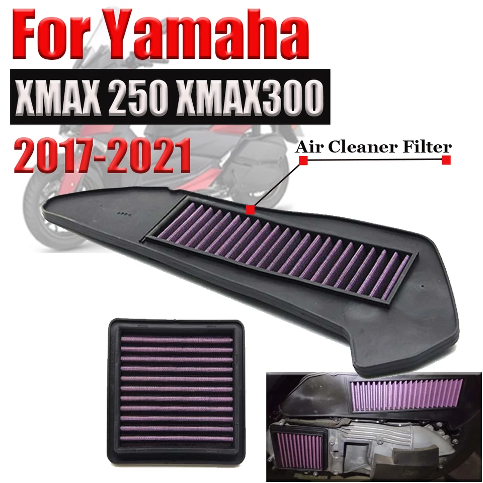 Motocykel High Flow Air Cleaner Filter Filter Filter Filter vzduchu pre Yamaha XMAX250 XMAX300 XMAX 250 300