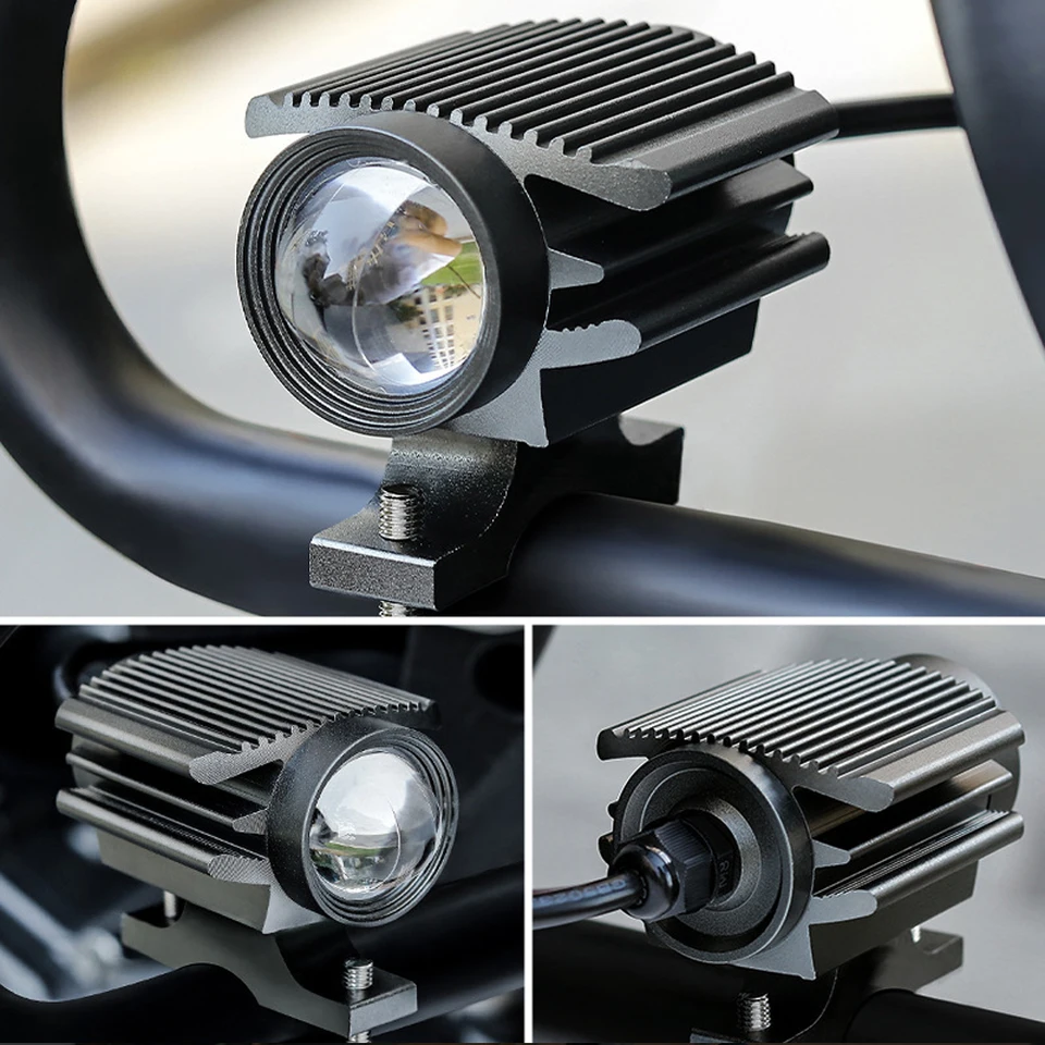 Motocykel hmlové ľahké auto duálne farebné LED svetlomety Spotlighty projektor Svetlo ATV Scooter pre pomocné svietidlo 80W