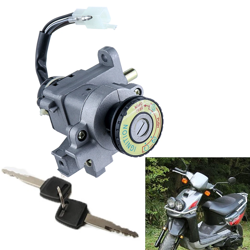 Motocykel Igniton Switch Lock Engine START LOCK W/Klávesy pre BWS100 4VP LOCKING CAP