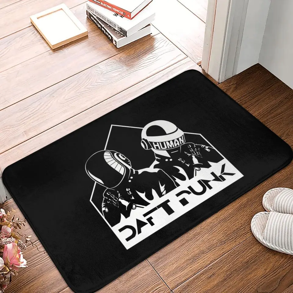 Motocykel karikatúra kúpeľňa nekĺzavá koberec vintage punk daft punk obývacia izba podložka Vstupné dvere rohožku podlahová dekorácia koberec