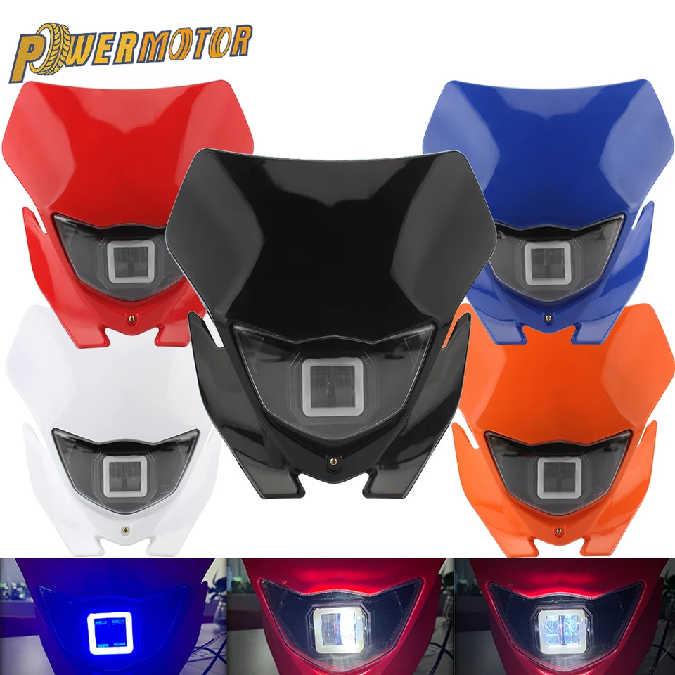 Motocykel LED svetlomet pre Yamaha Kawasaki Suzuki Honda Klx CRF WR YZ 250 450 Fairing Motokros Supermoto Dirt Bike Bike