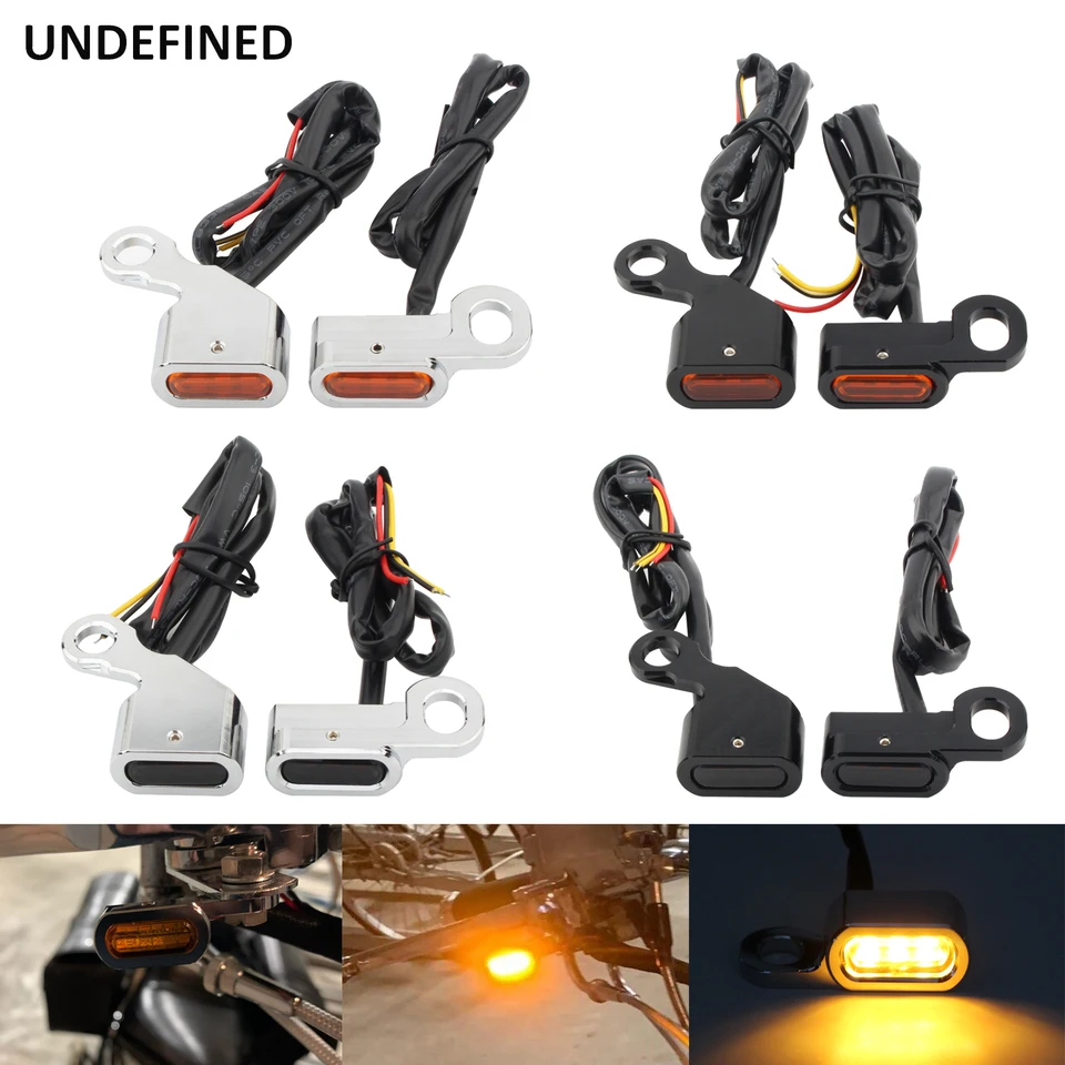 Motocykel LED Turn Signal Signál prednej riadenia riadenia Mini Light Blinker Lamp pre Harley Sportster XL Dyna Fatbob Softail