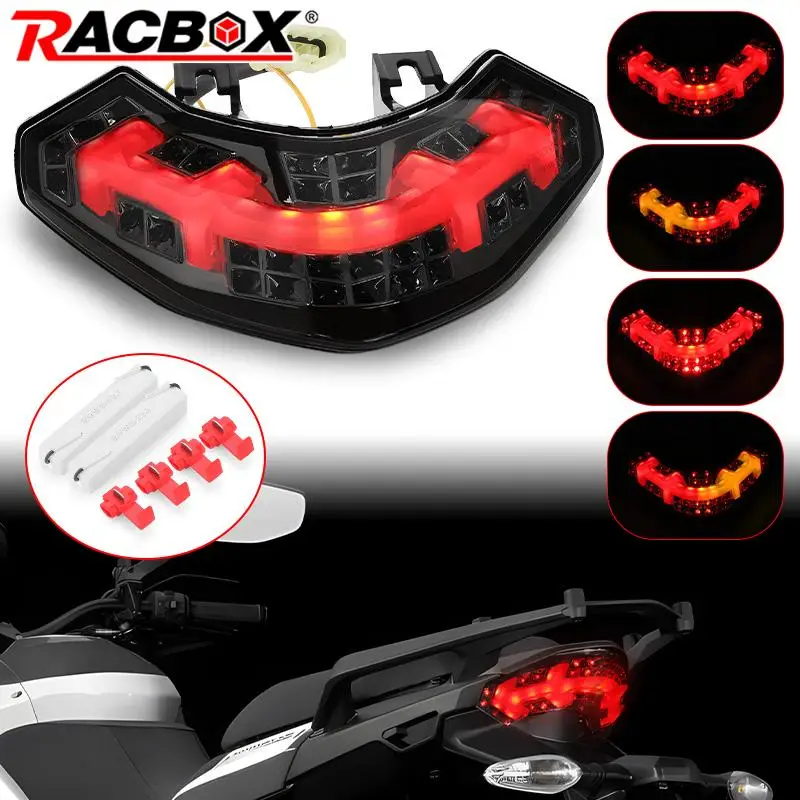 Motocykel LED zadné zadné svetlo zadného brzdového svetla Signálne svetlo svetla pre Ducati Multistrada 1200 2010 2010 2012 2013 2013 2014
