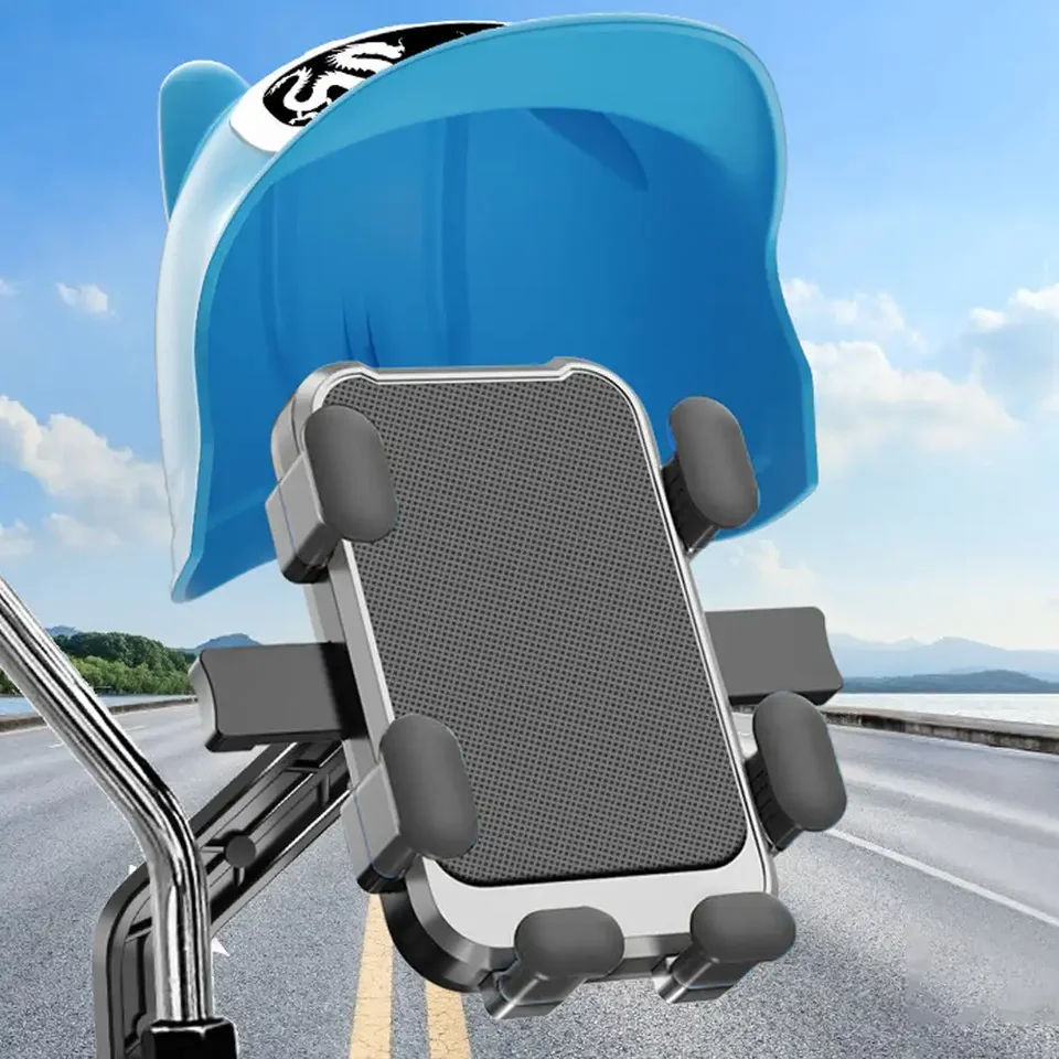 Motocykel malú prilbu Rider Mobile Držiteľ mobilného telefónu Cartoon Electric Bicycle Navigation Držiteľ mobilného telefónu vodotesný slnečný slnečný sunshade