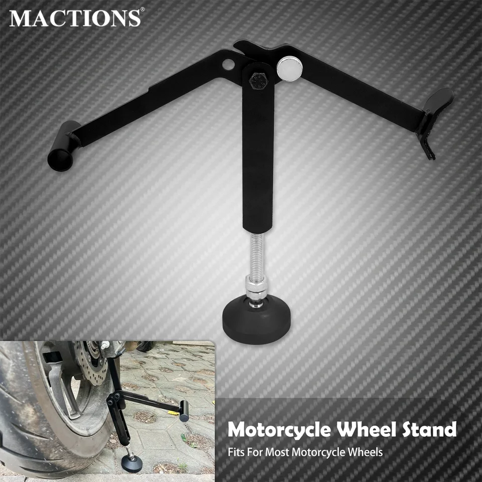 Motocykel Pracovné šetrenie kolies stojan Kickstand Univerzálny bočný podpera kolesa na bočné oporné stojan na výťahový výťah pre Harley pre Honda