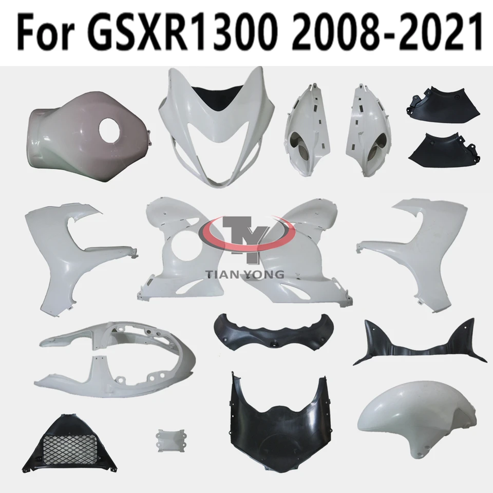 Motocykel pre GSXR1300 GSXR 1300 NEPRATOVANÉ PLAVNÉ PLASTNÉ ČASY KOSPONENTY 2008-2009-2010-2012-2014-2016-2020-2021