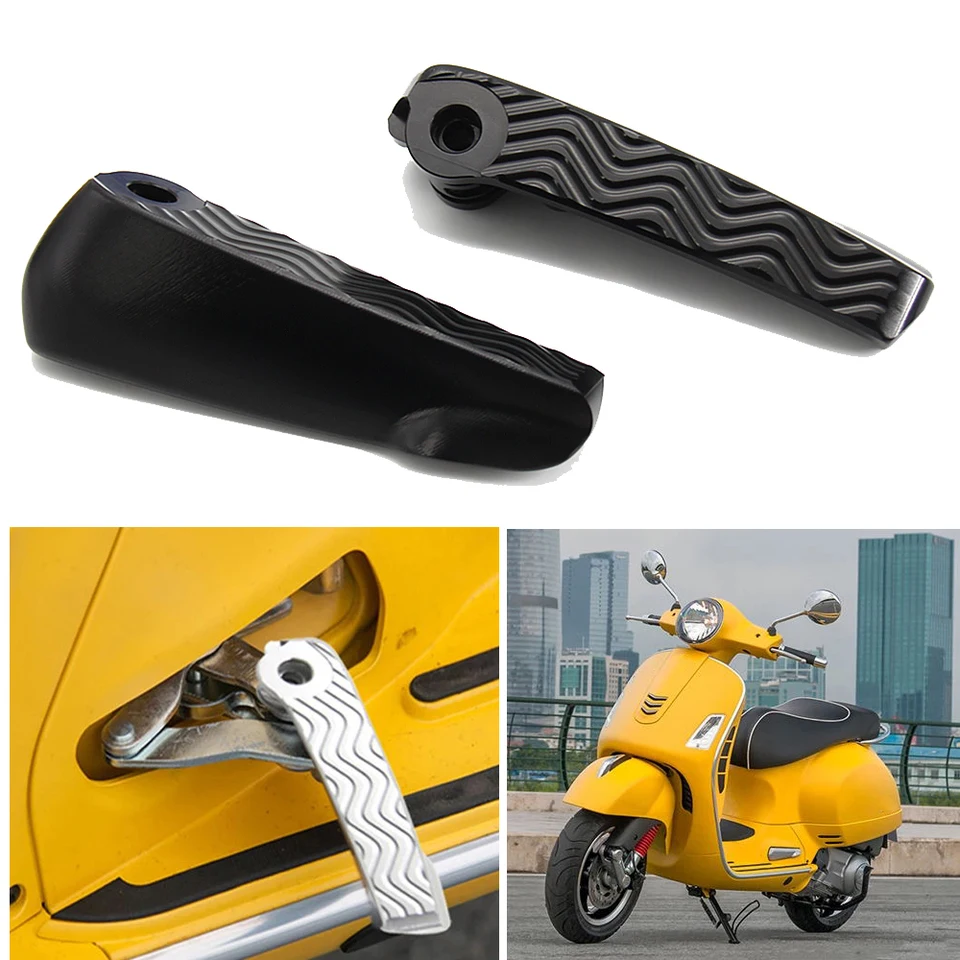 Motocykel pre Vespa GT GTS GTV 125 200 250 300 300ie Zadné osobné nohy Pegs Mount Black Pedal predĺžené chodníky