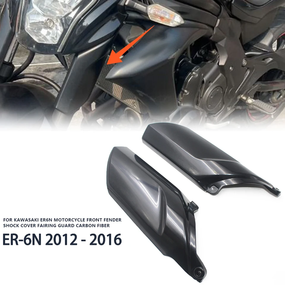 Motocykel predného kolesa Fender Suspension Fork Shock Cover Cover Cover Cover Quarings pre Kawasaki Er6n er 6n 2012 2016