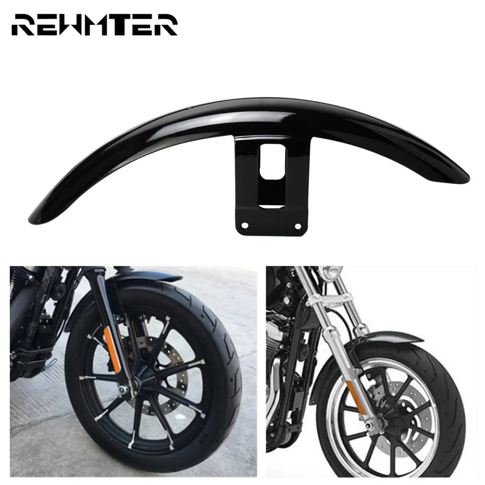 Motocykel predný blatníka ochranca bahenu gloss čierny ABS plast pre Harley Sportster XL883 2004-2016