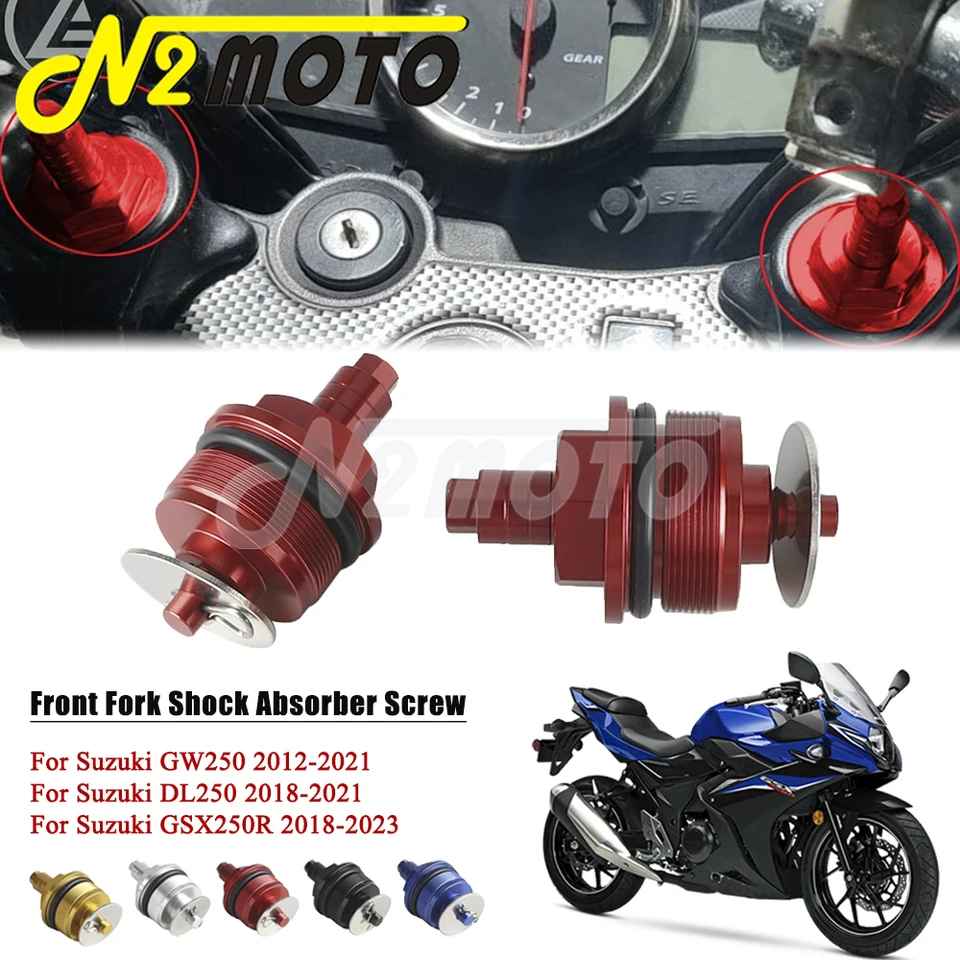Motocykel predný tlmič skrutiek skrutkového krytu predpreload Adfery Fork skrutky pre Suzuki GW250 2012-21 GSX250R 18-23 DL250 18-21