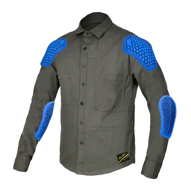 Motocykel s dlhým rukávom bunda Jersay Racing Shatterproof Offroad Jackets košeľu závodný oblek s lakťou a chrbtom ochrana