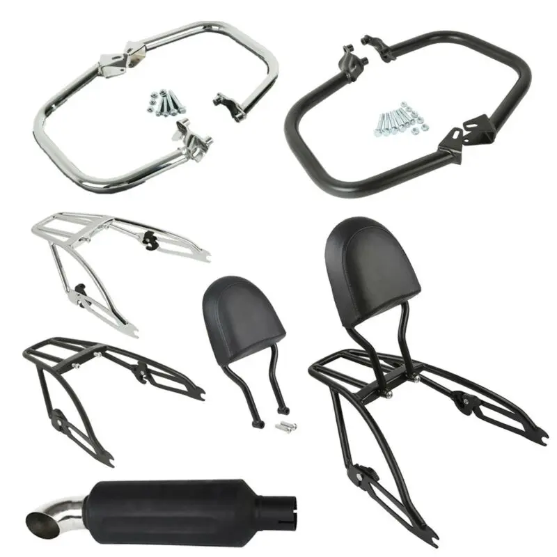 Motocykel Sissy Bar Bar batožinový stojan na batožinový chrbát pre motorové strážky pre Harley Street 500 750 XG500 XG750 2015-2020 2019
