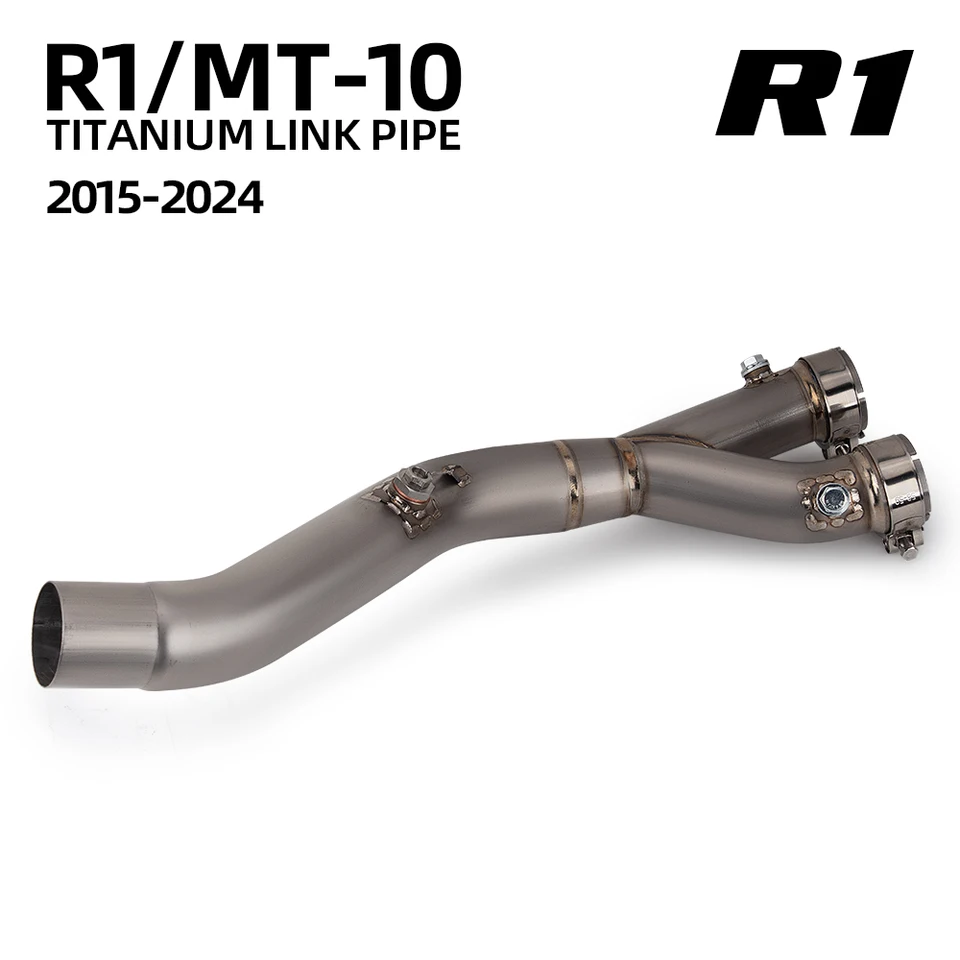 Motocykel Sumon Modify Middle Link Pipe Originálne rozhranie Pripojte tlmič tlmiča pre Yamaha YZF R1 R1M MT10 2015-2024
