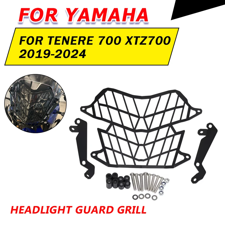 Motocykel svetlomety hlavy Light Guard Protector Ochrana ochrany grilu pre Yamaha Tenere 700 Tenhere700 XTZ700 XTZ690 2019 - 2024