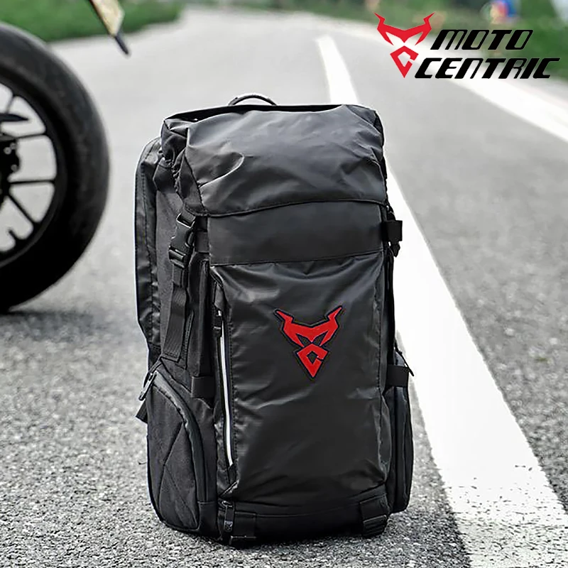 Motocykel Tach Tach multifunkčný vodotesný motocykel zadných sedadiel Vysoká kapacita motocyklového jazdeckého batohu motocykla Moto Helmet Bag Bag