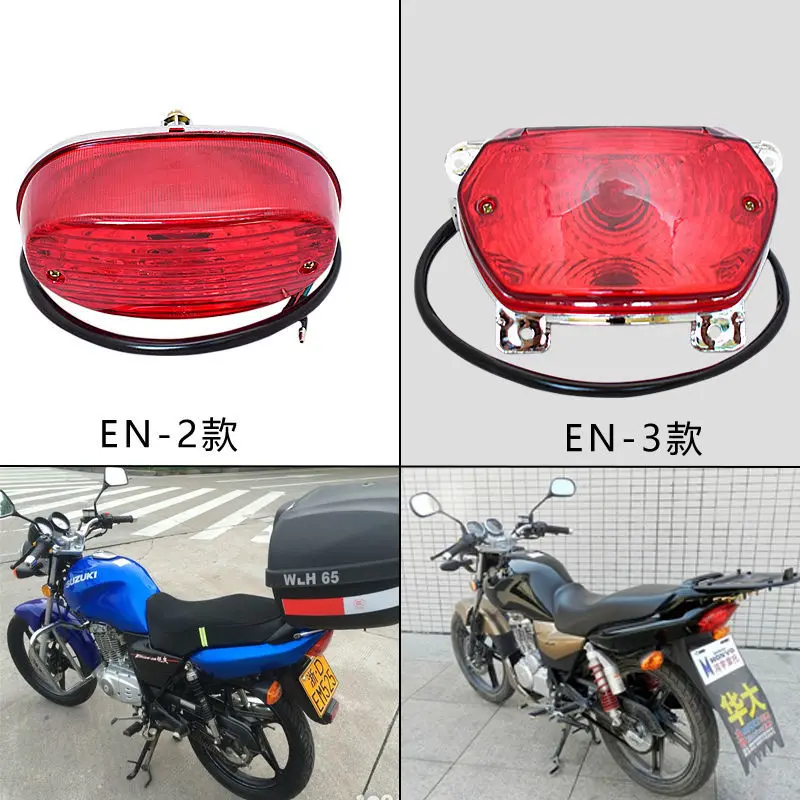 Motocykel Tail Light Zadná brzda Zastavenie svetla pre Haojue Suzuki Qingqi EN125-2/2A/F HJ125 HJ150 EN150