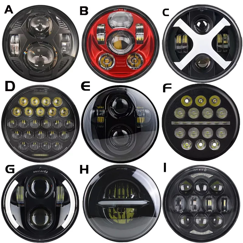 Motocykel Universal CAR 5,75 palca LED svetlomet pre Harley Indian Yamaha Honda Triumph III 5 3/4 