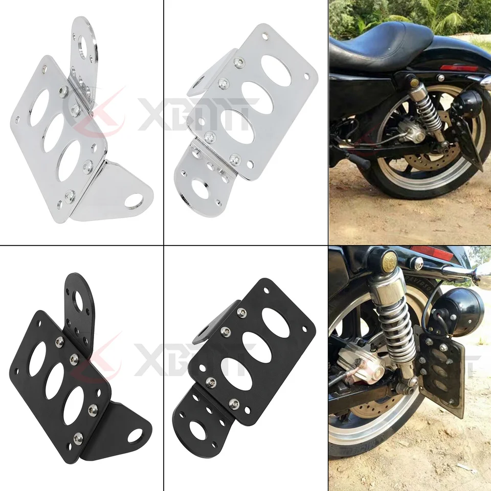 Motocykel Universal Tail Light Side Side Držiak na držiak pre Harley Sportster Iron 883 1200 Chopper Bobbe