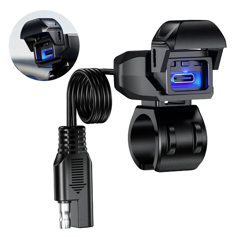 Motocykel USB nabíjačka IP66 nepremokavá rýchla nabíjačka 9V-24V nabíjačku na motocle