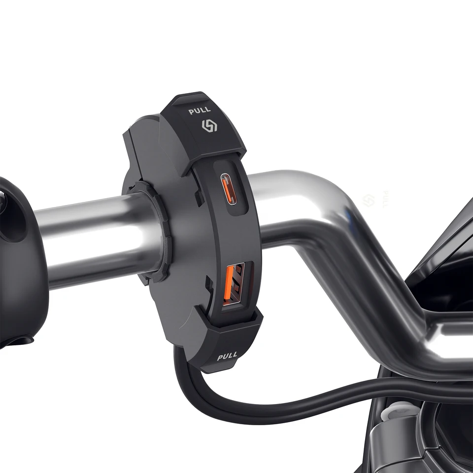 Motocykel USB nabíjačka QC3.0 Riadidlá Rýchle nabíjanie 12/24 V Nepremokavé riadidlá montáž