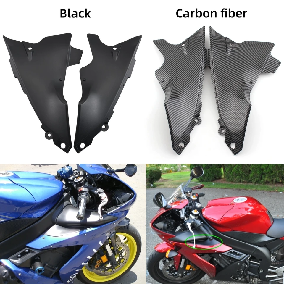 Motocykel vzduchový potrubný panel na bočné kapotáž kryt kryty ABS pre Yamaha YZF R1 YZF-R1 2004 2005 2006 Moto Accessories