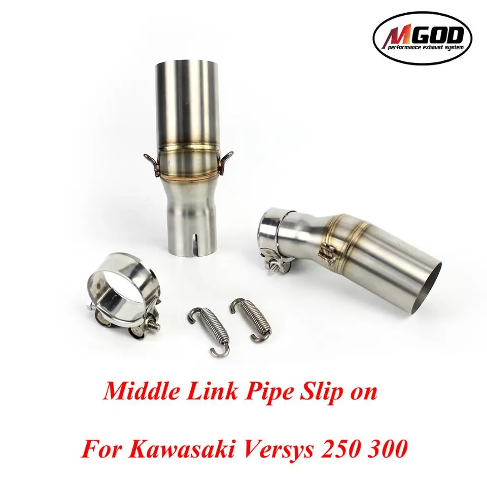 Motocykel výfukové výfukový tlmič v strednom prepojení potrubie Adaptér Connect Escape Moto Slip On pre Kawasaki versys 250 x 300 pohyblivé bicykle