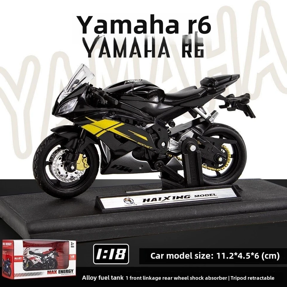 Motocykel Yamaha R6 zliatiny simulácie závodných lokomotívy dekorácia pre darček pre chlapcov