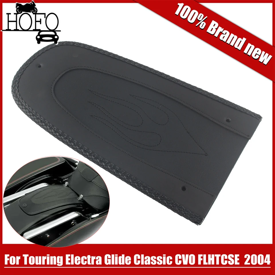 Motocykel zadné sólové sedadlo blatníka podbradník Čierna pu kožená podložka pre Harley Touring Electra Glide Classic FlHtc Road Glide Road King King
