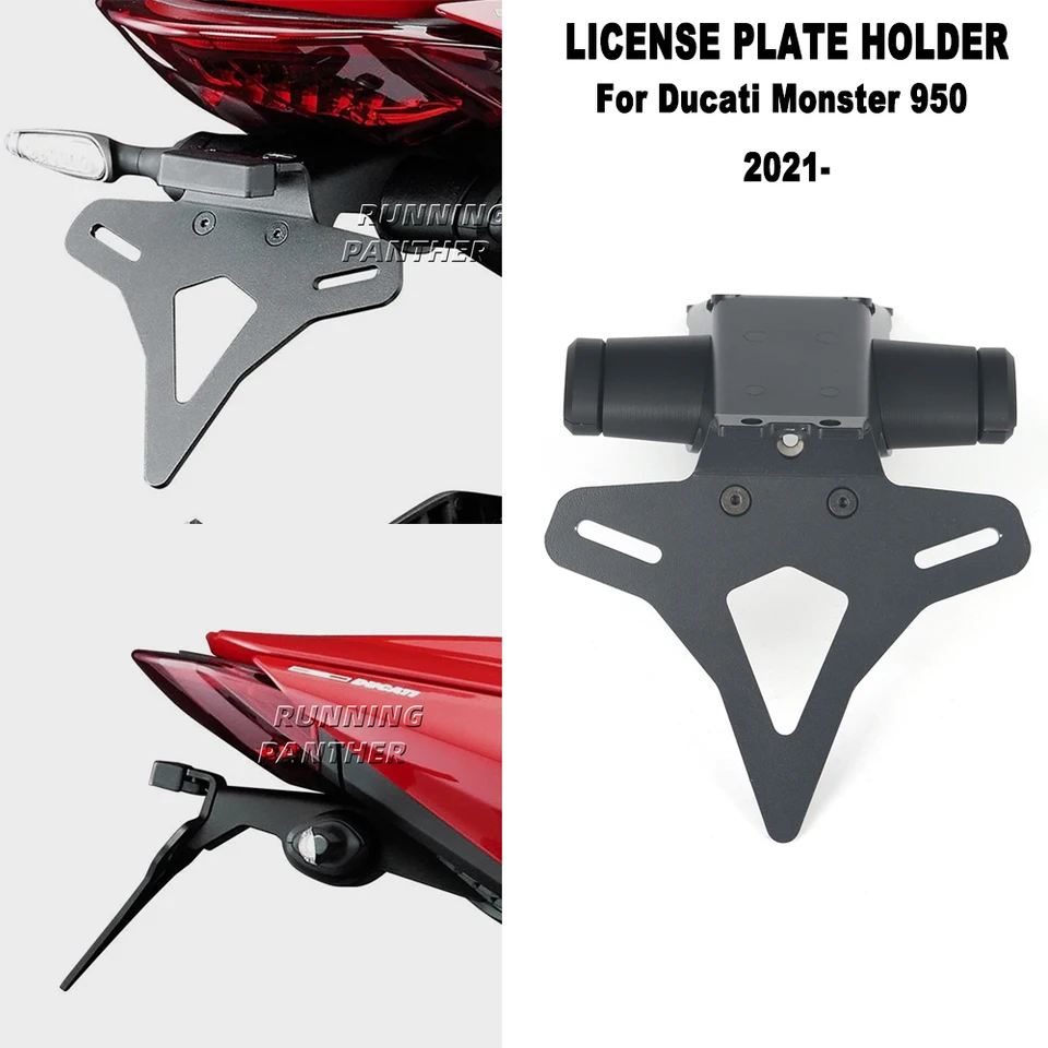 Motocykel Zadný krátky chvost Stock Stock Držiteľ držiaka Tailstock Držiak pre Ducati Monster 950 Monster950 2021-Up 2022 2023