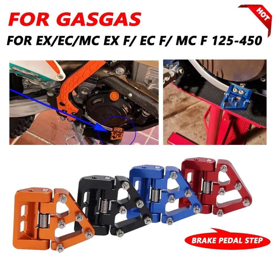 Motocykel Zadný skladací brzdový pedál Krok Tip Plate pre plynový plyn Gasgas EC 250 300 XC EC250 EC300 XC300 XC250 2018 2019 2020