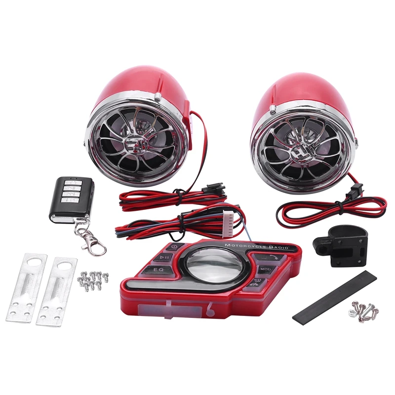 Motocykel zvukový hands-free Bluetooth stereofónny reproduktor FM Radio vodotesný mp3 prehrávač mp3