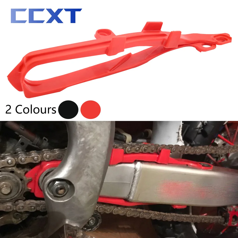 Motocykel červená a čierna gumová swingarm retiazka Slider Guide Guide pre Honda CRF250R CRF450R 2002-2013 CR125R CR250R 2000-2007