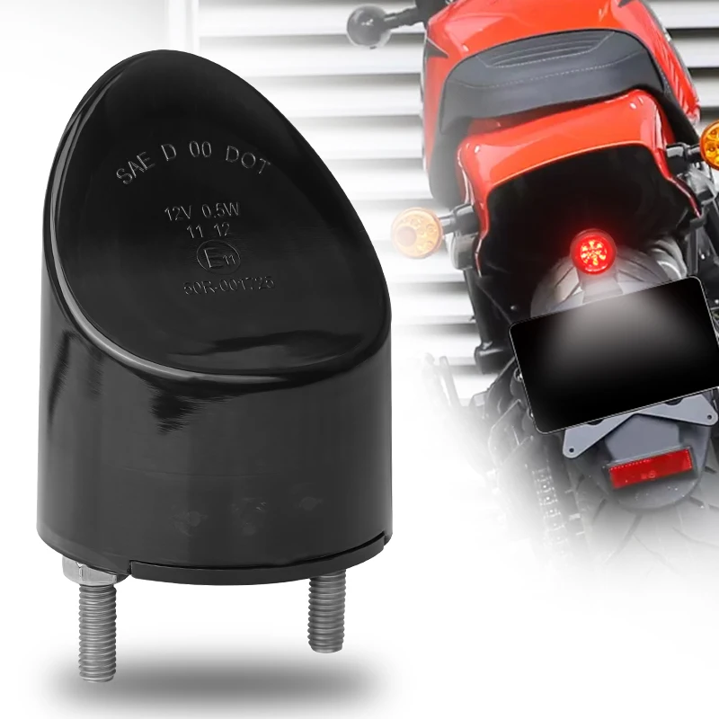 Motocykel červený zadný zadok s poznávacou značkou LIGHT 12V LED NUMBLE TAPE LAMP ZABEZPEČNOSŤ ZA