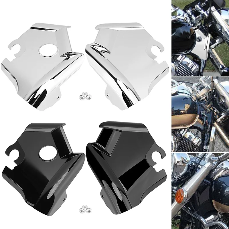 Motocykel Čierny chrómový krk poťahuje kov pre Yamaha XVS400 Drag Star 96-17 XVS650 Drag Star V-Star 650Custom Classic 97-03