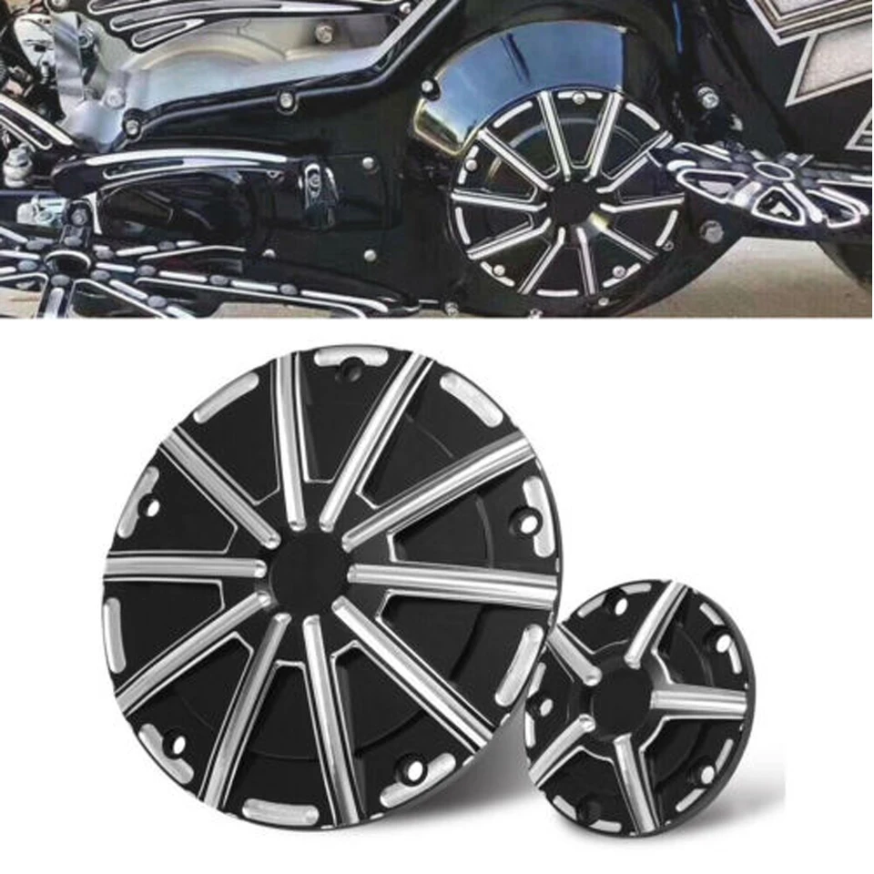 Motocykel čierny derby časový časovač Časový kryt 5 dierový pokrývka motora pre Harley Touring Road King Electra Glide Street Glide Softail