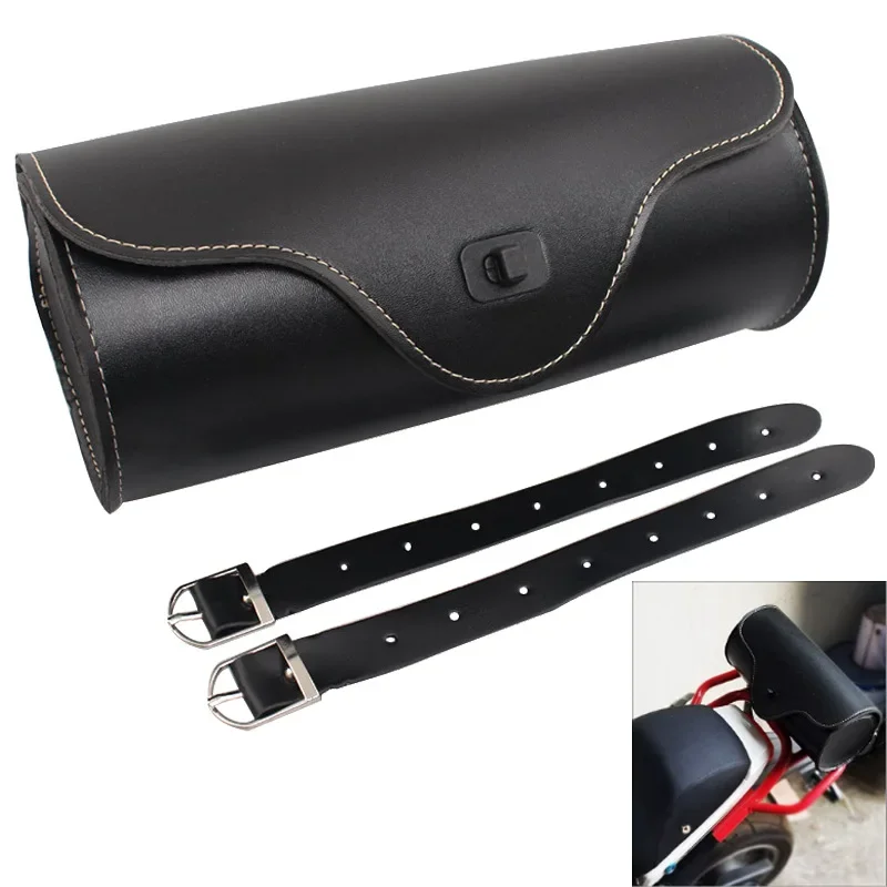 Motocykel čierny roll valc s náradím batožiny batožiny Saddlebag skúter Off-Road Old School Cruiser Bobber Chopper Touring