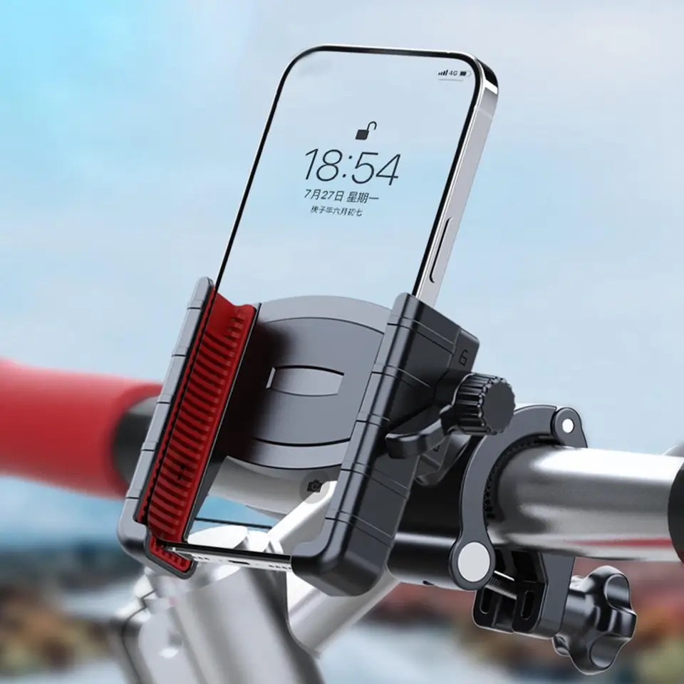 Motocykelový držiak na držiak na generické riadidlá Motocyklov mobilný telefón pre motocykle pre motocykle Bicykle nákupné vozíky Elektrický skúter