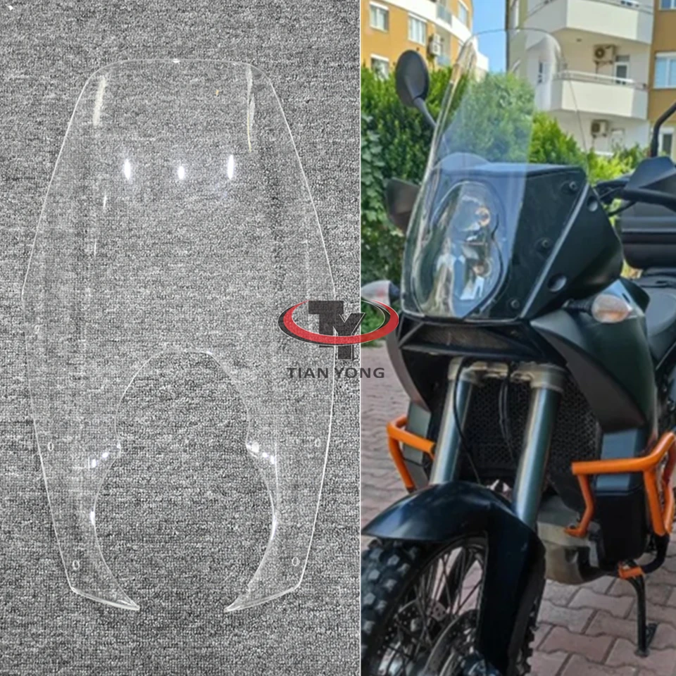 Motocykelový dymový čelný sklo čelného skla predného deflektora predného vetra pre prúdenie vzduchu pre KTM 950 990 S/R Adventure 2004-2013 2005 2006 2007 2008