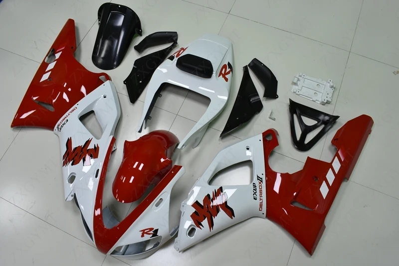 Motocykelový kapotáž YZF1000 R1 1998 - 1999 Čierne červené súpravy celého tela pre Yamaha YZFR1 1998 Fairing YZF1000 R1 1999 NEPRATOVANÉ