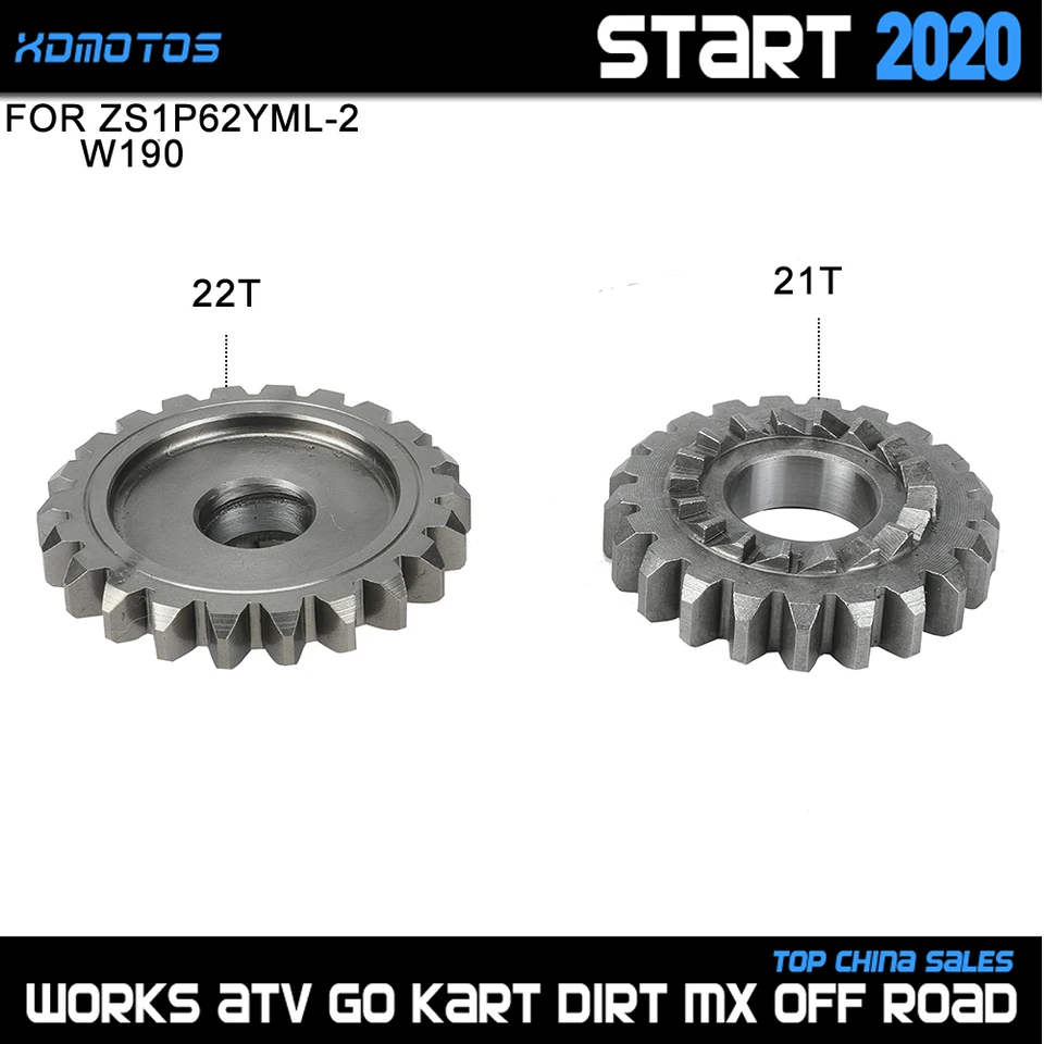 Motocykelový kick štartovací most prevodovky pre Zongshen 190cc Z190 W190 ZS1P62yl-2 Elektrický štartovací motor Dirt Pit Bike Quad ATV Quad