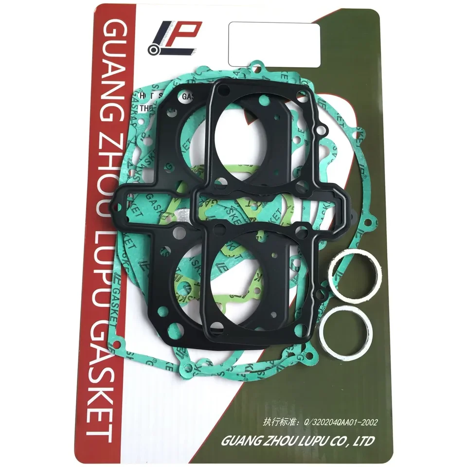 Motocykelový motor Crander Cancase Covers Gaskets nastavený pre Kawasaki Kle500 85-95 EN450 85-90 ER500 EN500 Vulcan 500 EX500 Ninja
